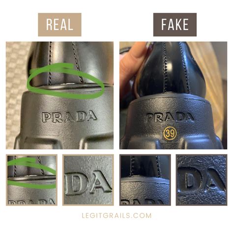 fake prada loafers vs real|how to identify prada shoes.